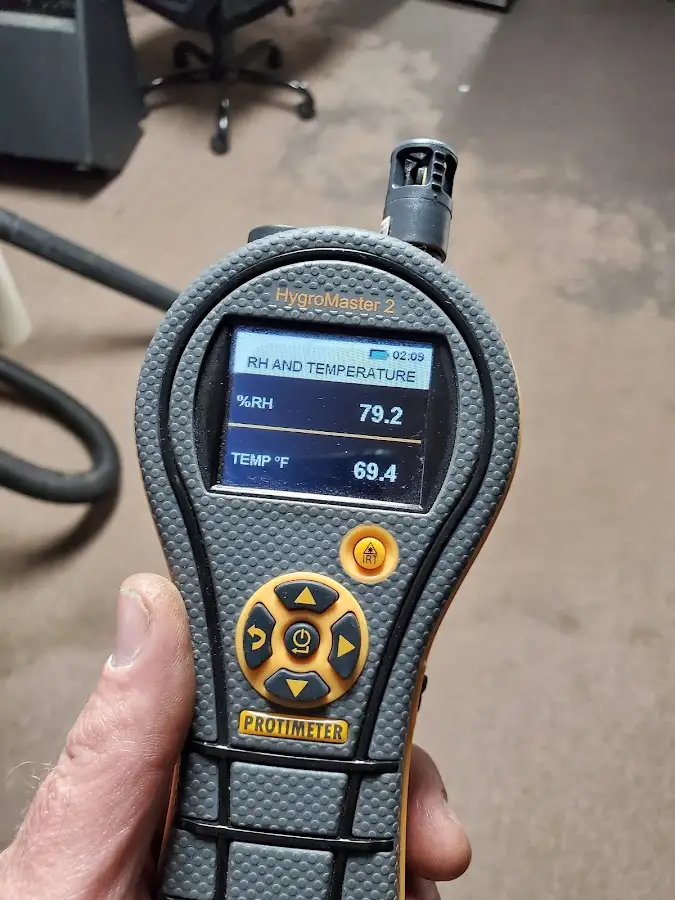 Moisture meter humidity assessment for Fire & Smoke Damage Restoration in Monessen