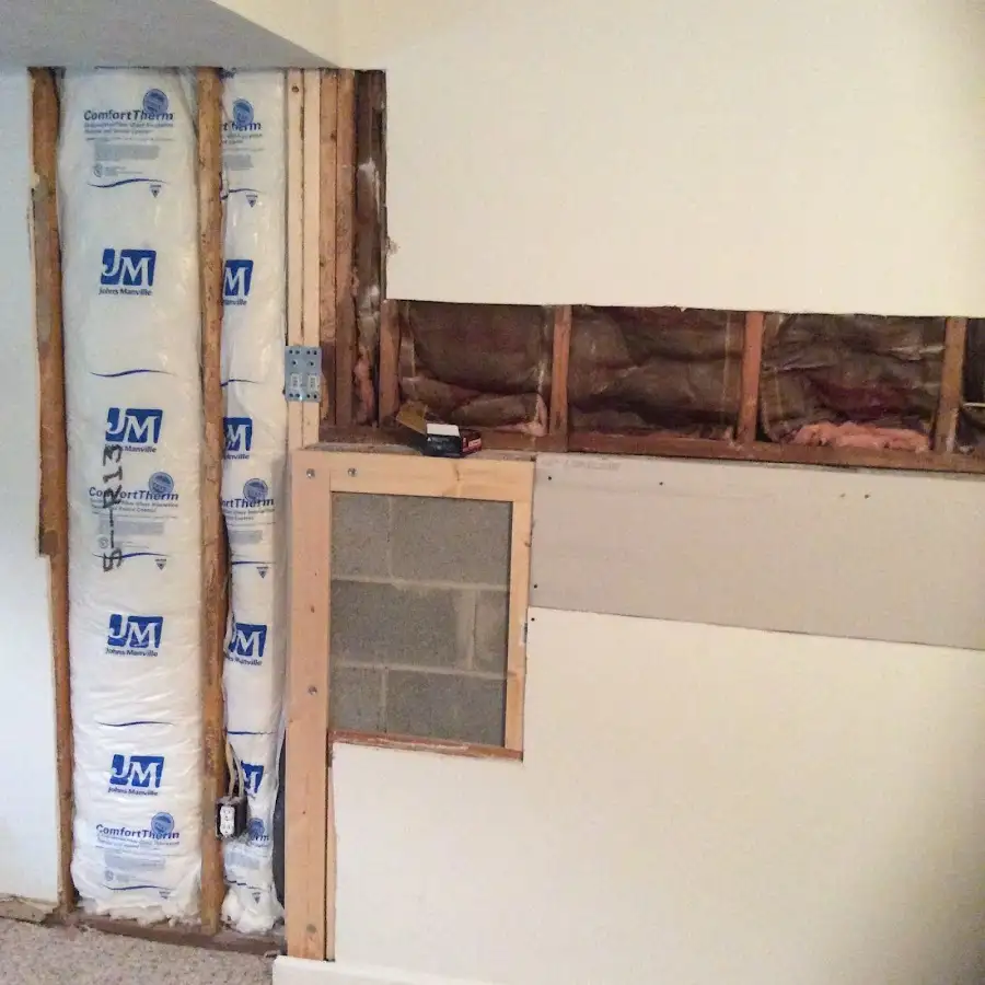 Wall insulation replacement during Contents Cleaning & Restoration in Monessen